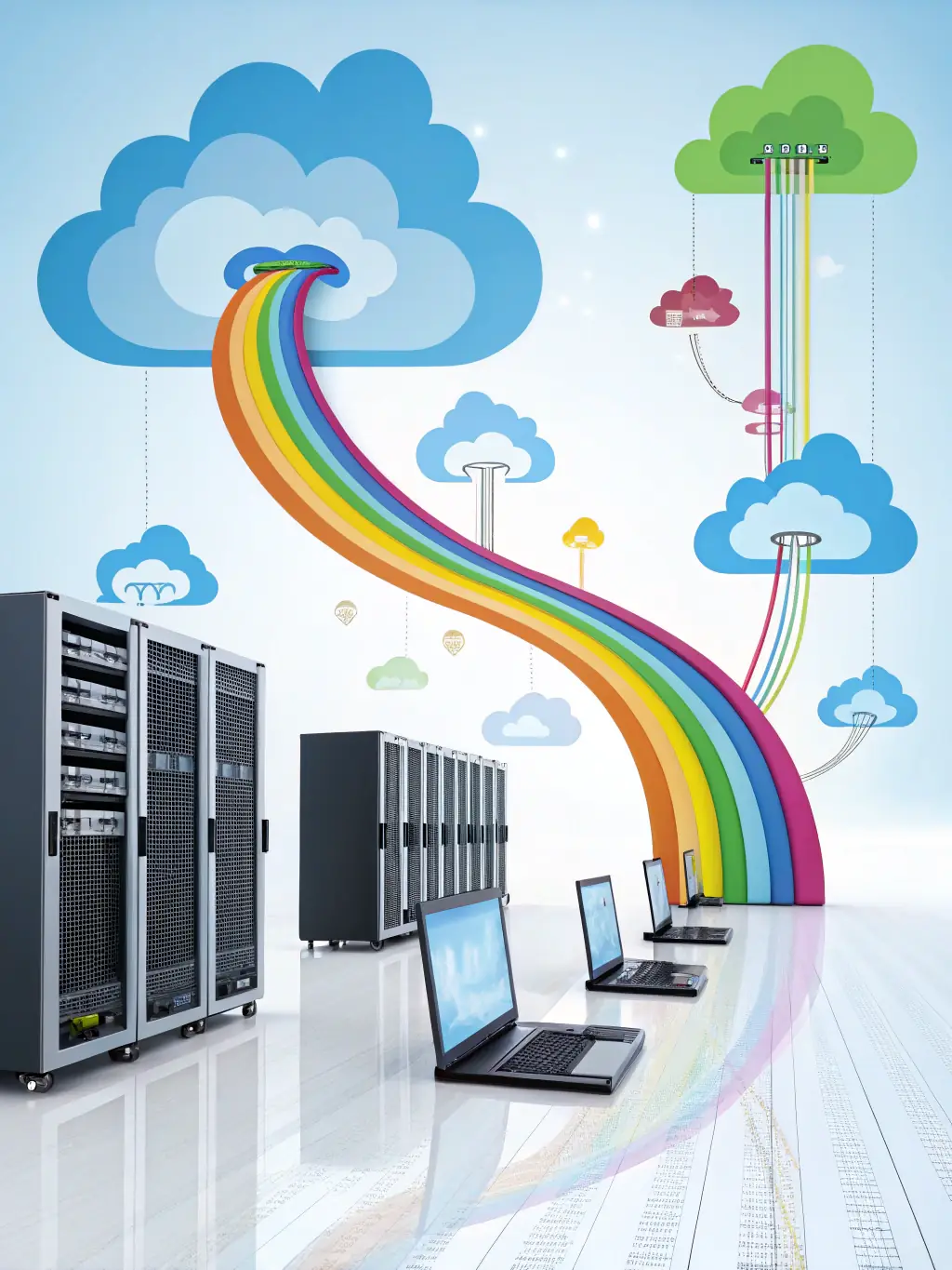 A scalable cloud graphic, illustrating the ability of StratusCX Product 4 to grow with the user's data storage needs.