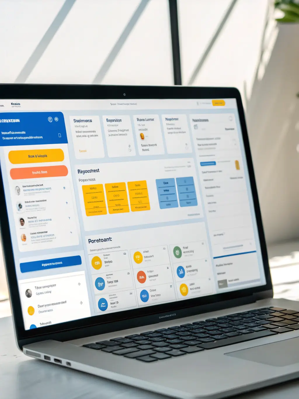 An image showcasing the user interface of Product 1, highlighting its intuitive design and key features in a project management setting.